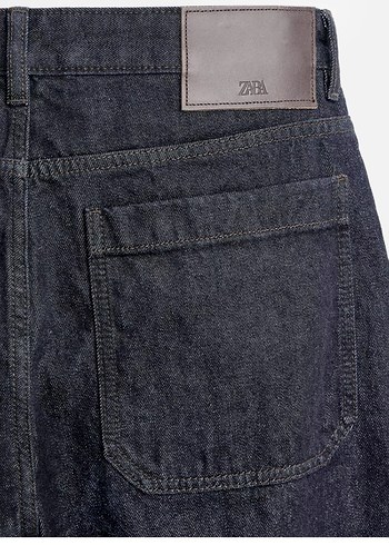 Zara Relaxed Straıght Fıt Koyu Lacivert Jean - Görsel 9