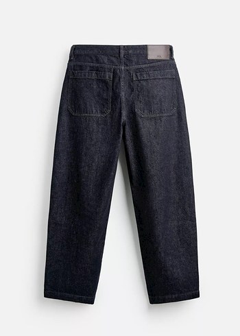 Zara Relaxed Straıght Fıt Koyu Lacivert Jean - Görsel 7