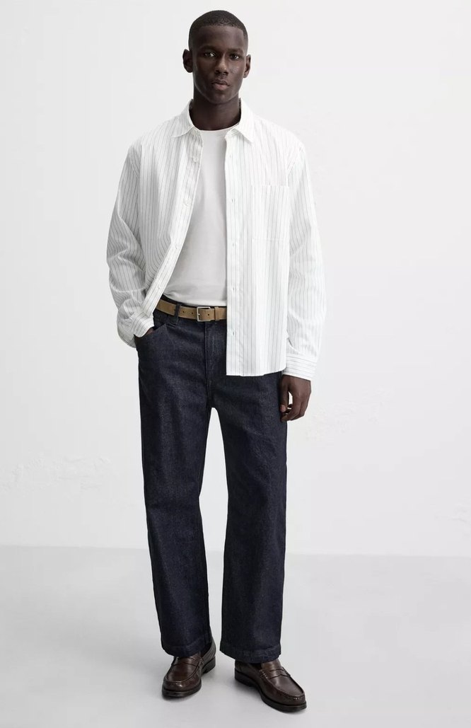 Zara Relaxed Straıght Fıt Koyu Lacivert Jean - Görsel 4