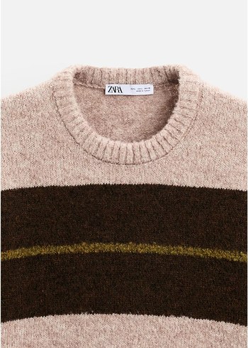 Zara Yünlü Relaxed Fıt Kazak - Görsel 9