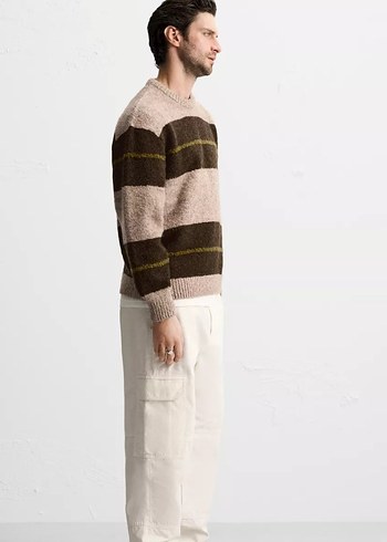 Zara Yünlü Relaxed Fıt Kazak - Görsel 4