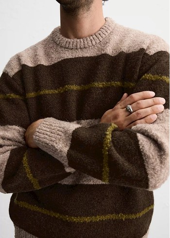 Zara Yünlü Relaxed Fıt Kazak - Görsel 6