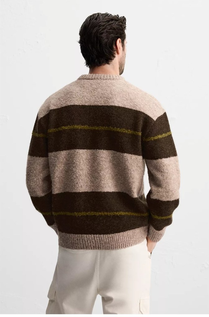 Zara Yünlü Relaxed Fıt Kazak - Görsel 3