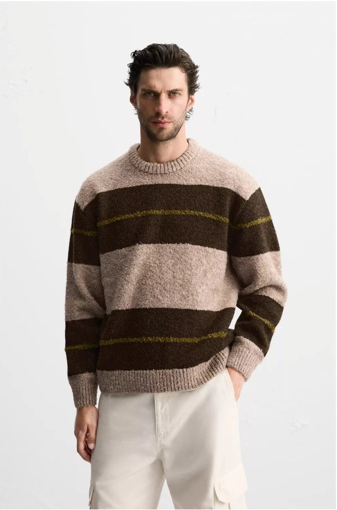 Zara Yünlü Relaxed Fıt Kazak - Görsel 2