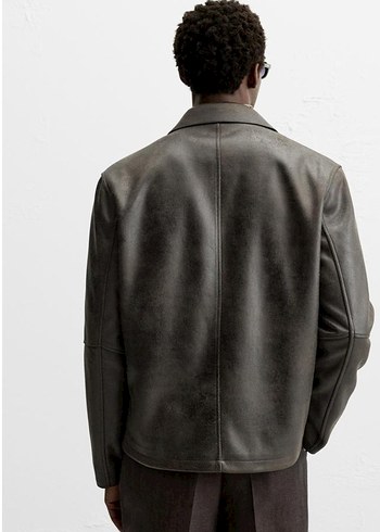 Zara Deri Ceket - Görsel 5