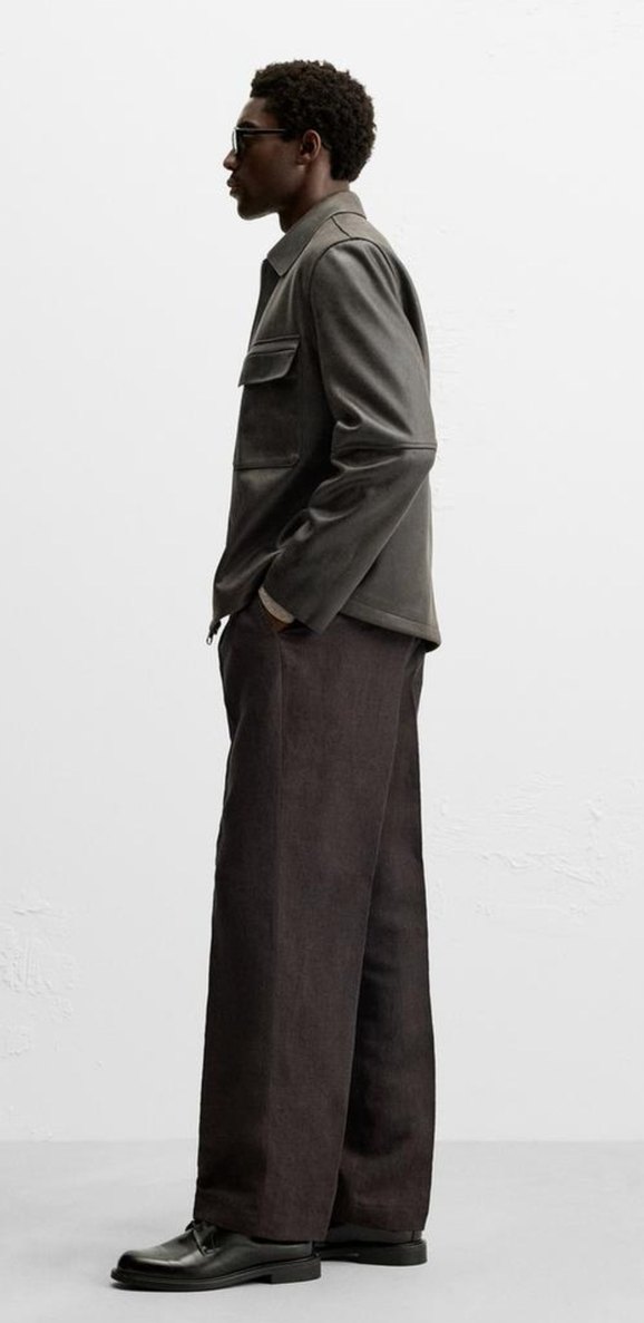 Zara Deri Ceket - Görsel 4