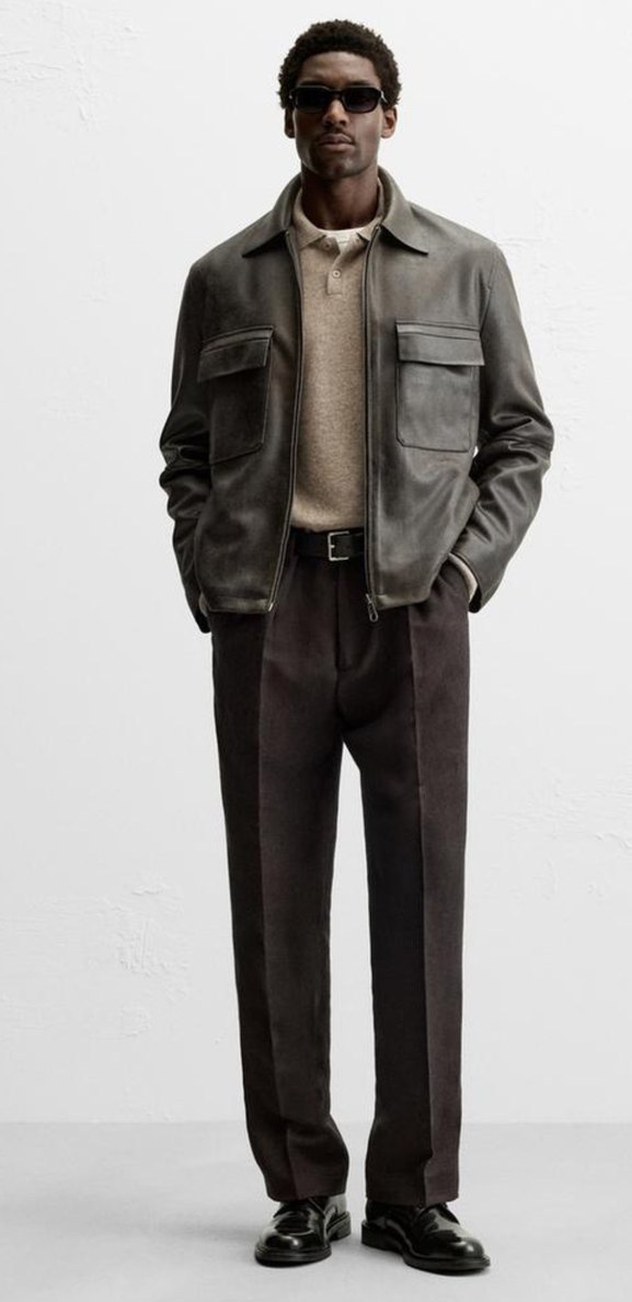 Zara Deri Ceket - Görsel 2