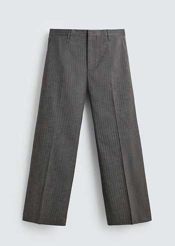 Zara Dökümlü Relaxed Fıt Çan Paça Pantolon - Görsel 7