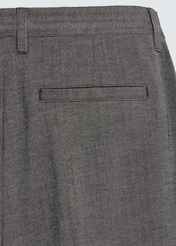 Zara Dökümlü Relaxed Fıt Çan Paça Pantolon - Görsel 10