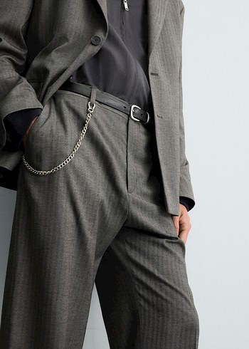 Zara Dökümlü Relaxed Fıt Çan Paça Pantolon - Görsel 5