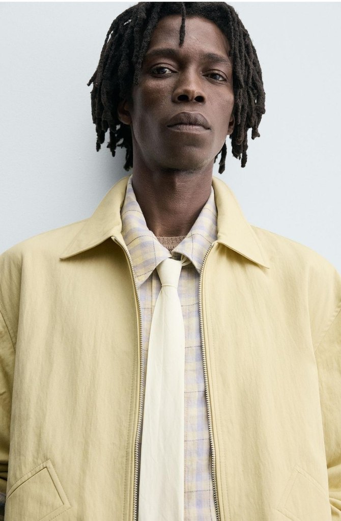 Zara Pamuklu Kumaştan Crop Fıt Ceket - Görsel 5