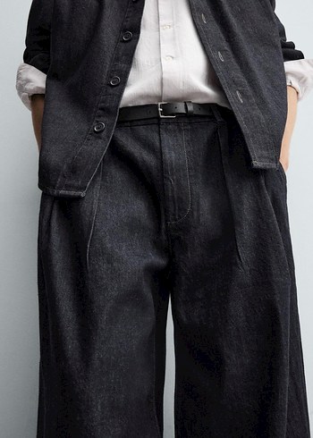 Zara Pilili Geniş Paça Jean - Görsel 6