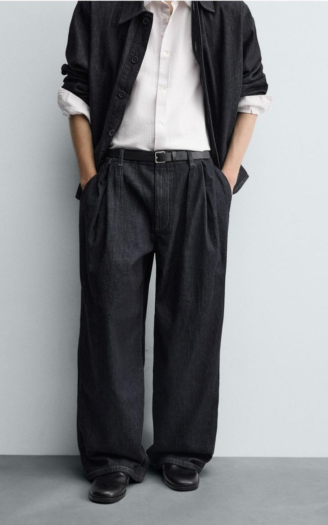 Zara Pilili Geniş Paça Jean - Görsel 2