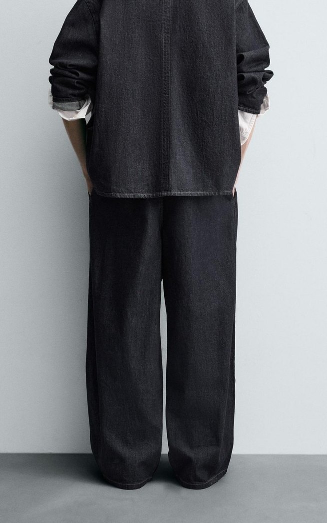 Zara Pilili Geniş Paça Jean - Görsel 3