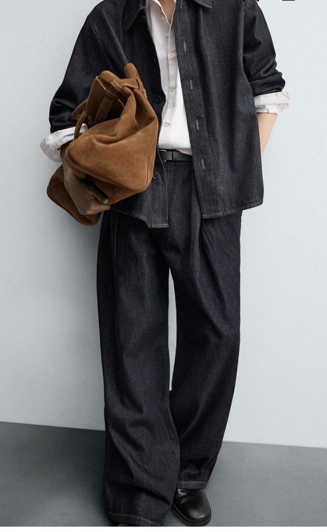 Zara Pilili Geniş Paça Jean - Görsel 5