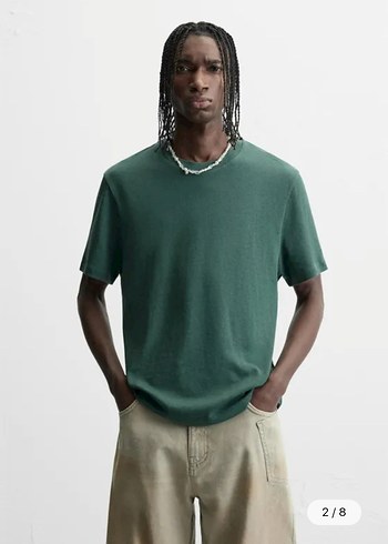 m Beden Zara Regular Fıt Örgü T-shirt