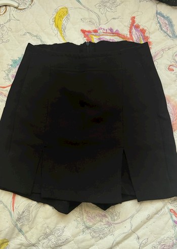 Düğmeli Siyah Mini Etek 2 tane - Görsel 3