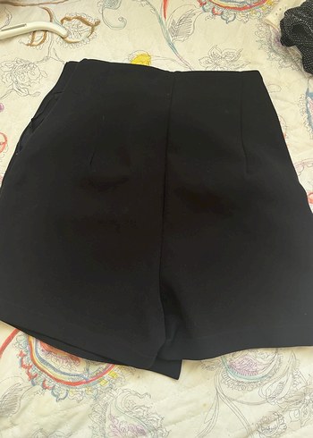 Düğmeli Siyah Mini Etek 2 tane - Görsel 2