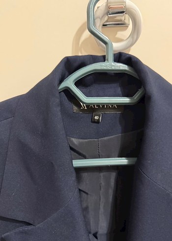 Düğmeli Lacivert Kadın Blazer Ceket - Görsel 3