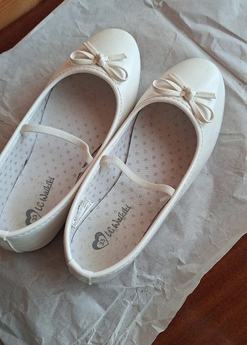 Kız Çocuk Beyaz Fiyonklu Babet - Görsel 4