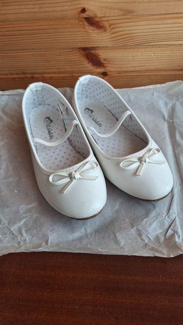 Kız Çocuk Beyaz Fiyonklu Babet - Görsel 2