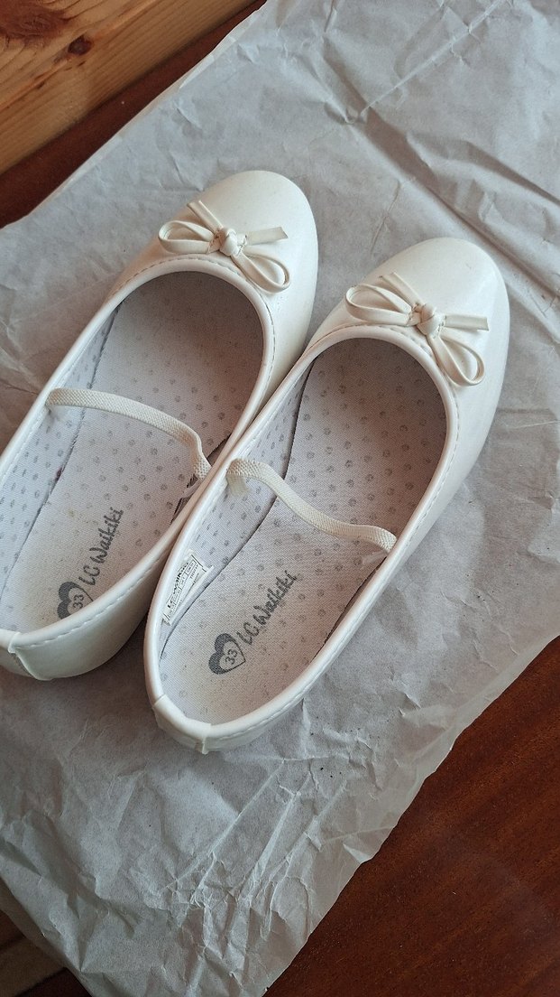 Kız Çocuk Beyaz Fiyonklu Babet - Görsel 4