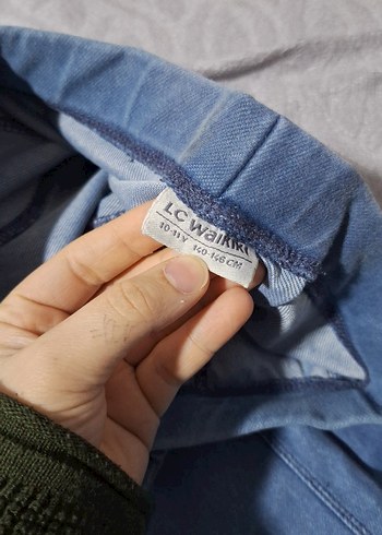 Kız Çocuk Mavi Denim Tayt - Görsel 3