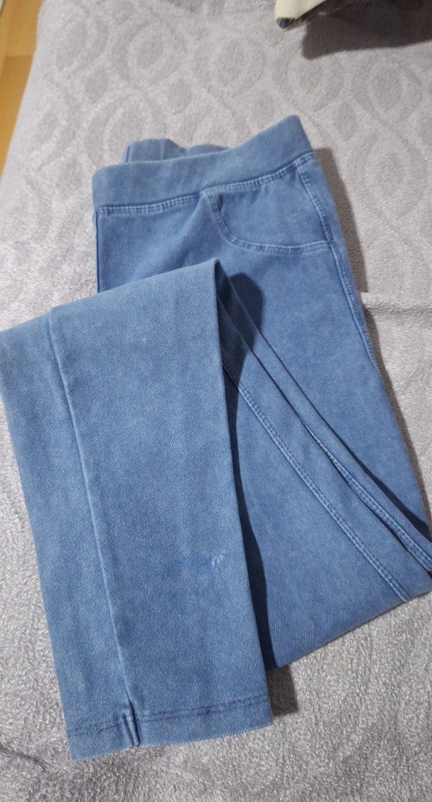 Kız Çocuk Mavi Denim Tayt - Görsel 4