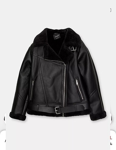 Pull & bear suni deri kürklü ceket