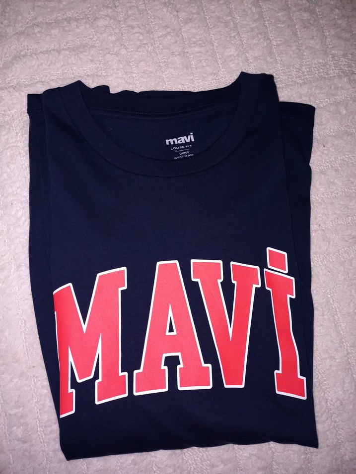 Mavi Baskılı Erkek Tişört - Görsel 3