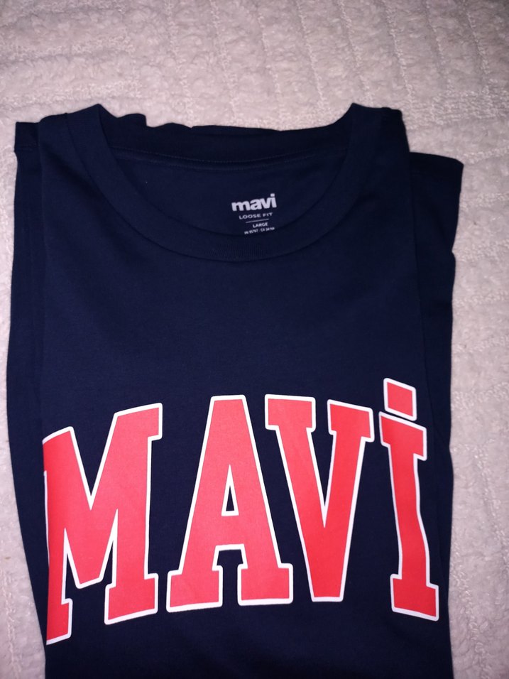 Mavi Baskılı Erkek Tişört - Görsel 2