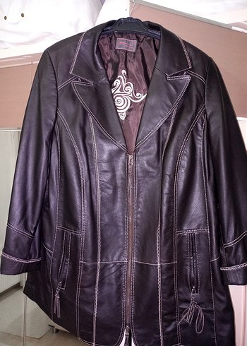 Siyah Deri Biker Ceket Kadın - Görsel 4