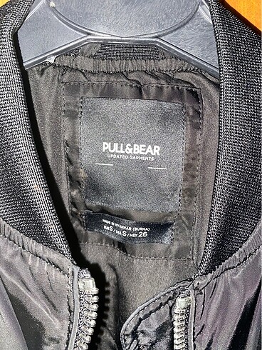 s Beden Pull and Bear siyah bomber ceket