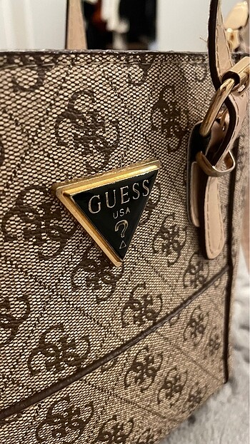  Beden camel Renk Guess model çanta
