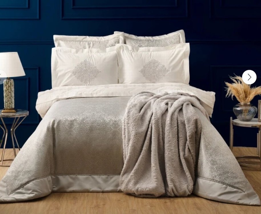 Beyaz Düz Desen Yatak Örtüsü - Görsel 2