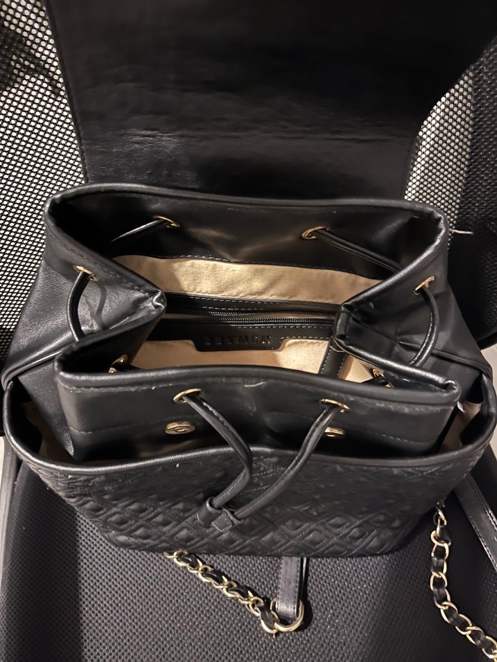 Siyah Deri Kadın Sırt Çantası - Görsel 2