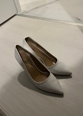 39 Beden Beyaz Stiletto Topuklu Kadın Ayakkabı