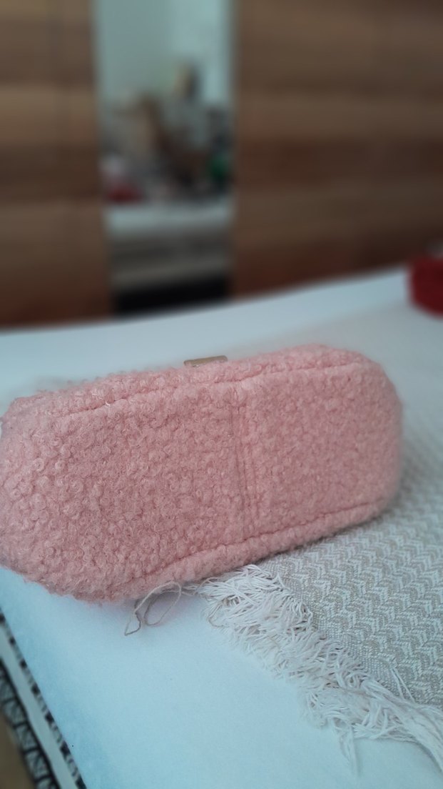 Pembe Peluş Kadın Omuz Çantası - Görsel 5