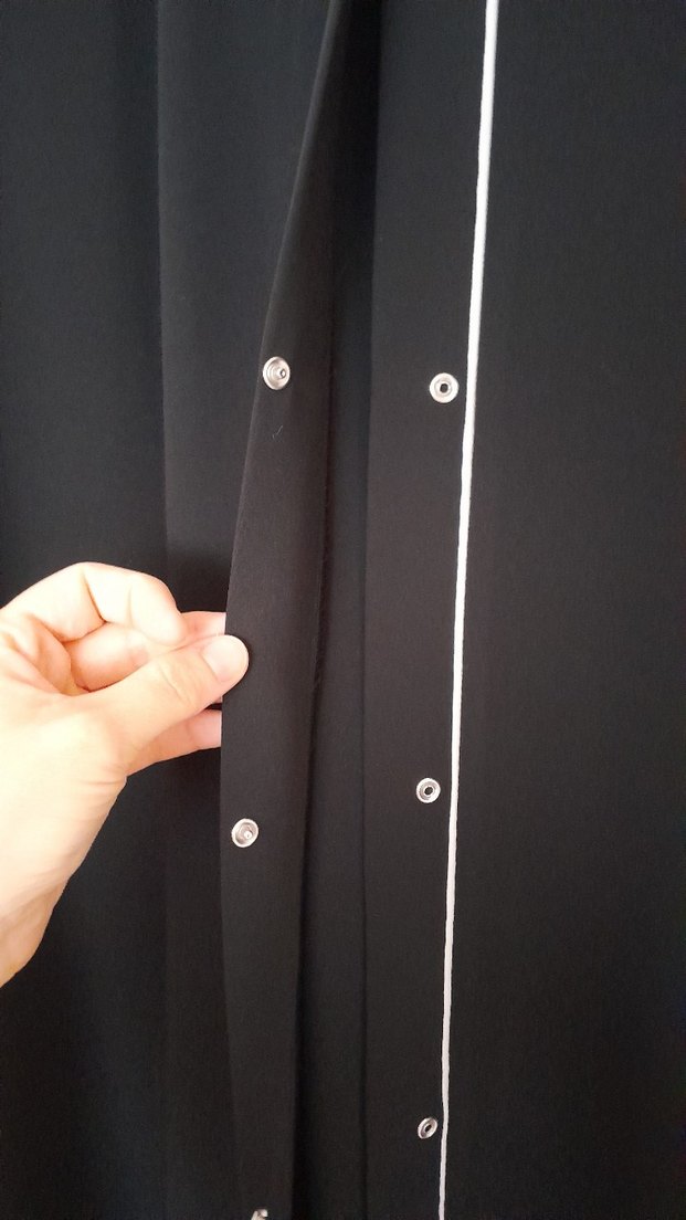 Siyah Uzun Kollu Bol Kesim Abaya - Görsel 3