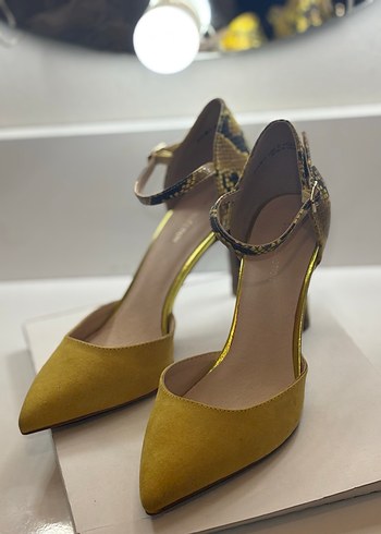 Yılan Desen Topuklu Ayakkabı - Görsel 2