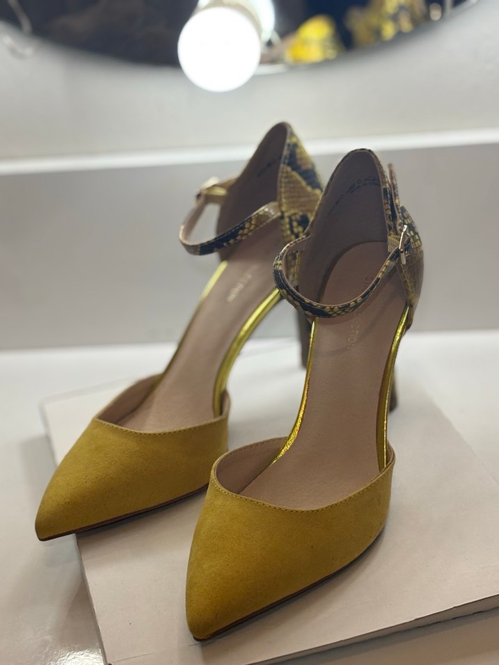 Yılan Desen Topuklu Ayakkabı - Görsel 2