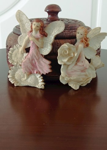 Renkli antik Pembe Biblo Seti Saatli - Görsel 3