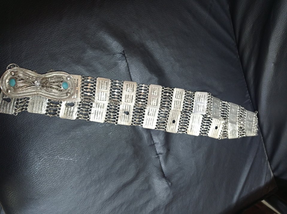 Turkuaz Taşlı Bohem Kadın Kemer - Görsel 2