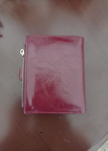 Bordo Deri Kadın Cüzdanı Tokalı - Görsel 3