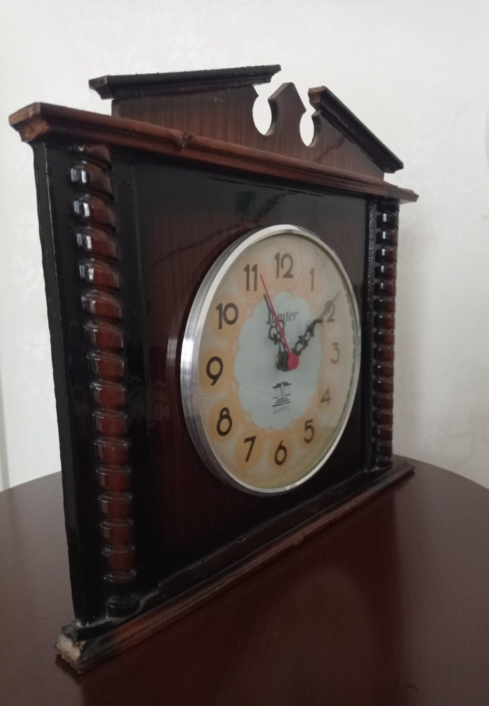 kahverengi Renkli Ahşap Duvar Saati - Görsel 2