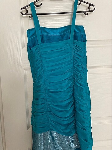 Drapeli kısa abiye - Görsel 4