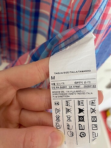 m Beden çeşitli Renk Benetton erkek gömlek