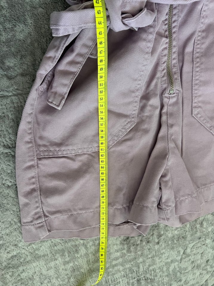 Kemerli Mor Kadın Kısa Tulum - Görsel 5