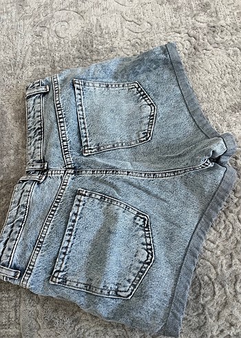 Açık mavi Kadın Kot Şort - Görsel 3