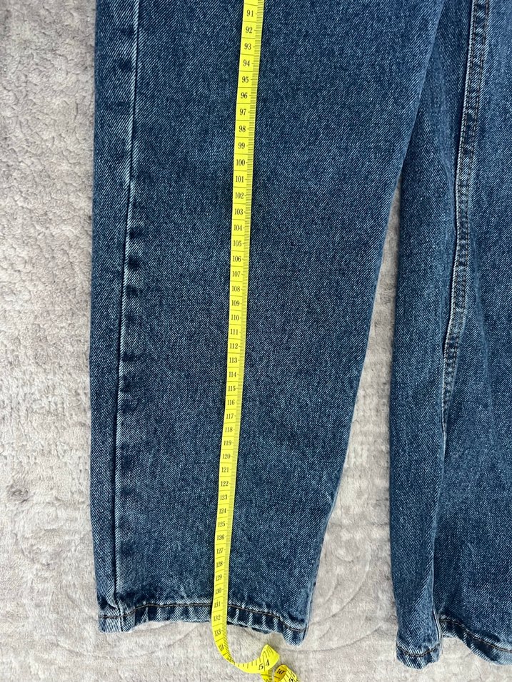 Kemer Detaylı Lacivert Denim Tulum - Görsel 5